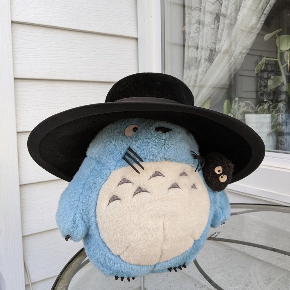 NWT Vintage Longchamp Wide Brim Fur Felt Black Hat